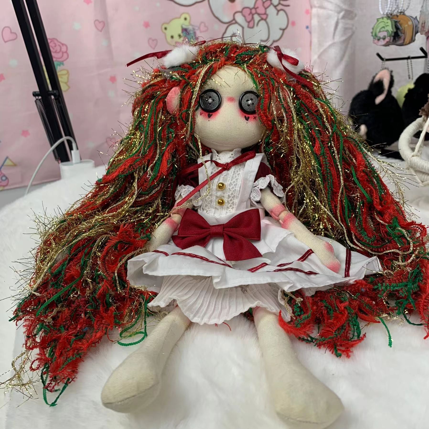 Christmas Girl Commission Button-Eyed Doll [32cm]