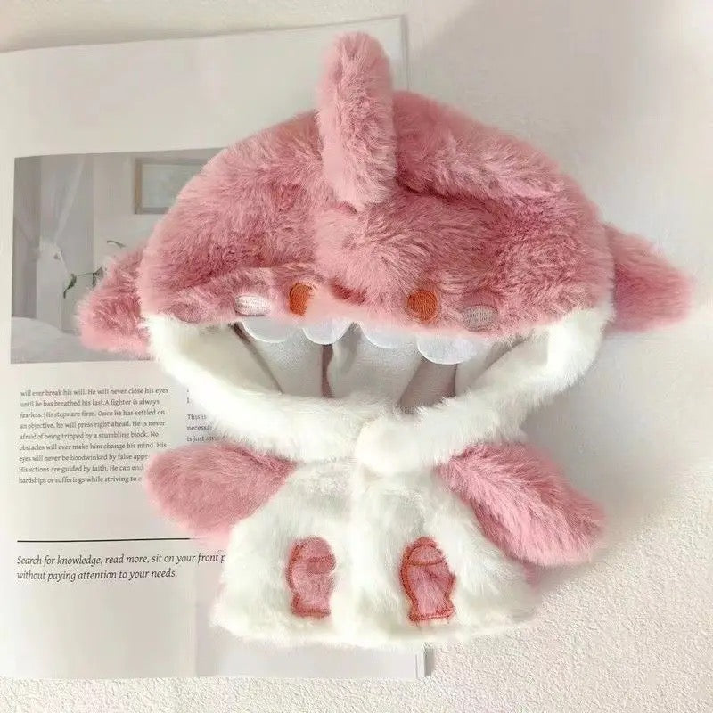 [Blue, Pink] Shark Outfit for 20 cm Plush Doll Hobby Prop