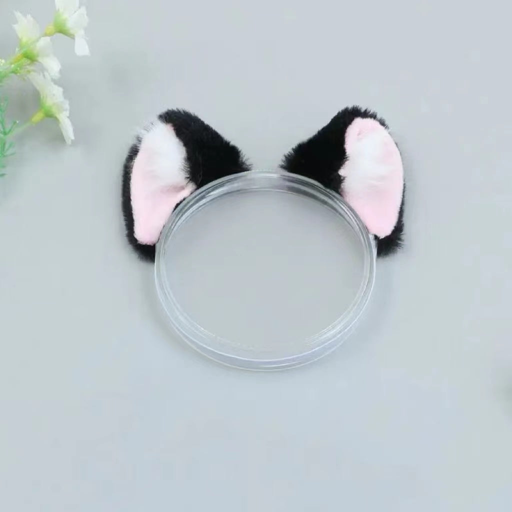 Cute Mini Cat Ears for 20cm Plush Doll Hobby Prop