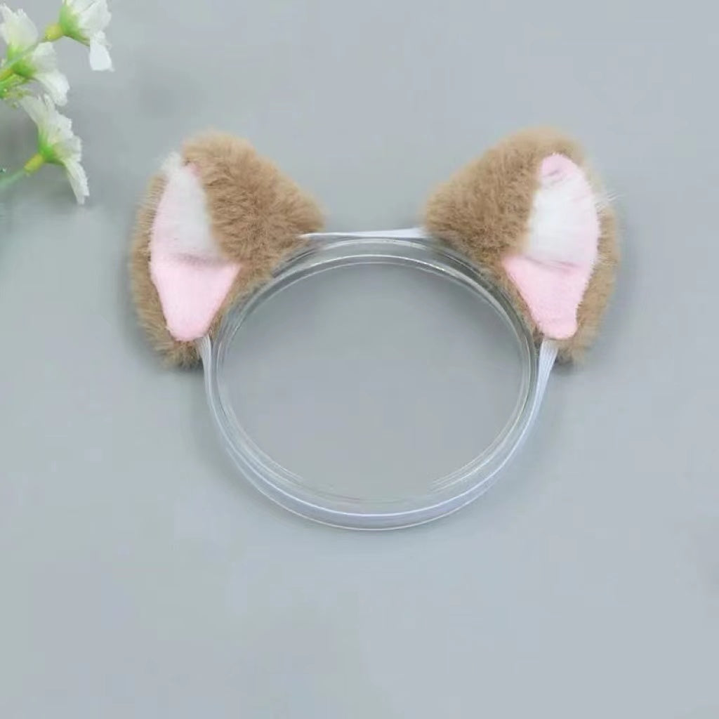 Cute Mini Cat Ears for 20cm Plush Doll Hobby Prop