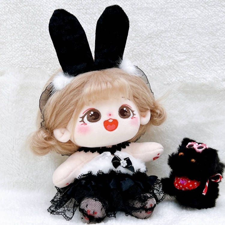 Cute Bunny Outfit for 20cm Plush Doll Hobby Prop