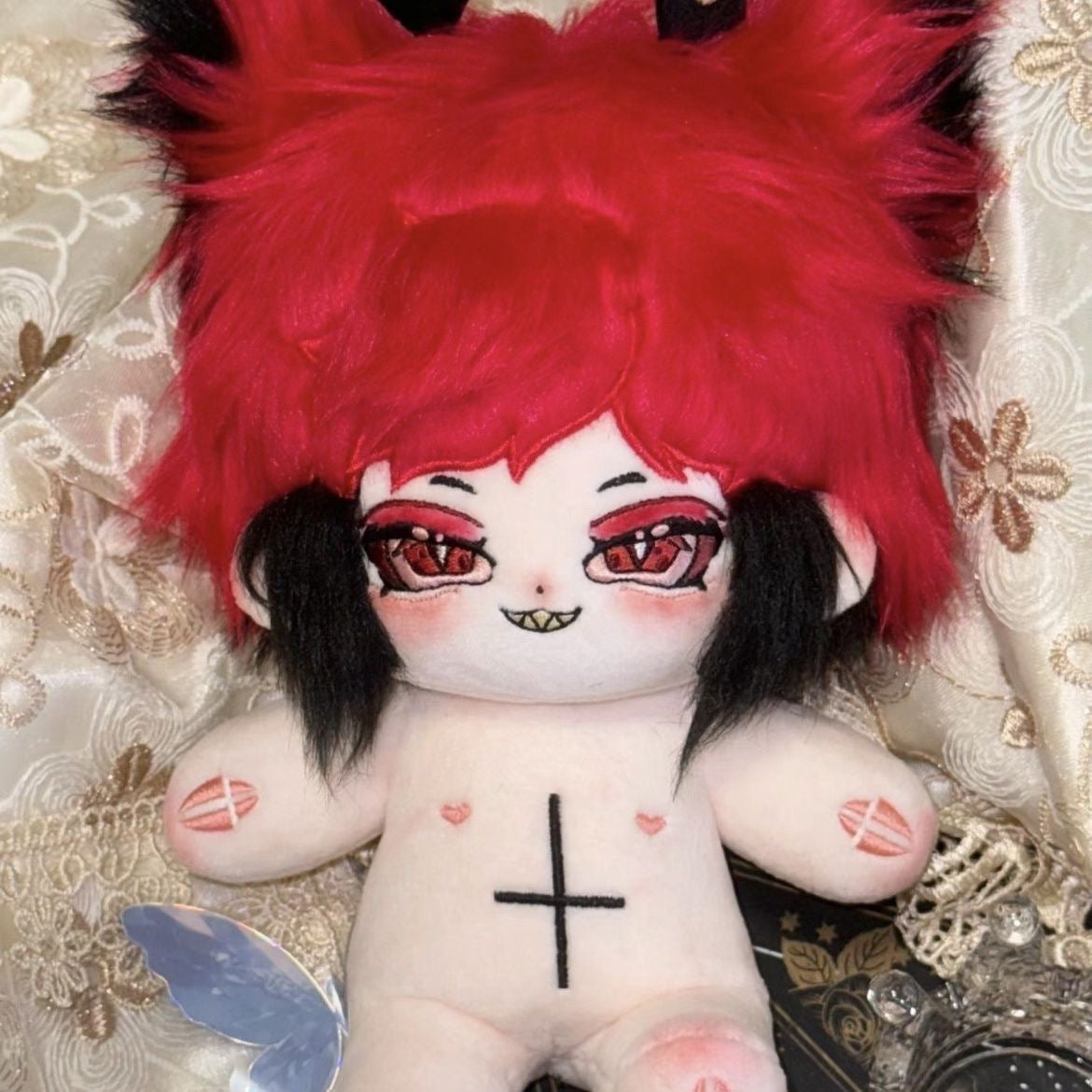 Hazbin Hotel Alastor 20cm Plush Doll Hobby [with skeleton, without clothes]