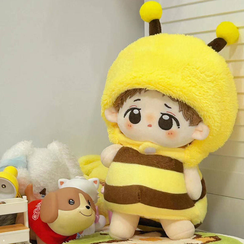 Cute Bumble Bee Outfit for 20cm Plush Doll Hobby Prop