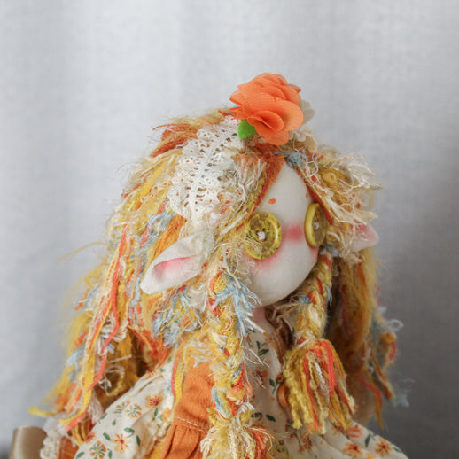 Sunflower Girl Commission Button-Eyed Doll [32cm]